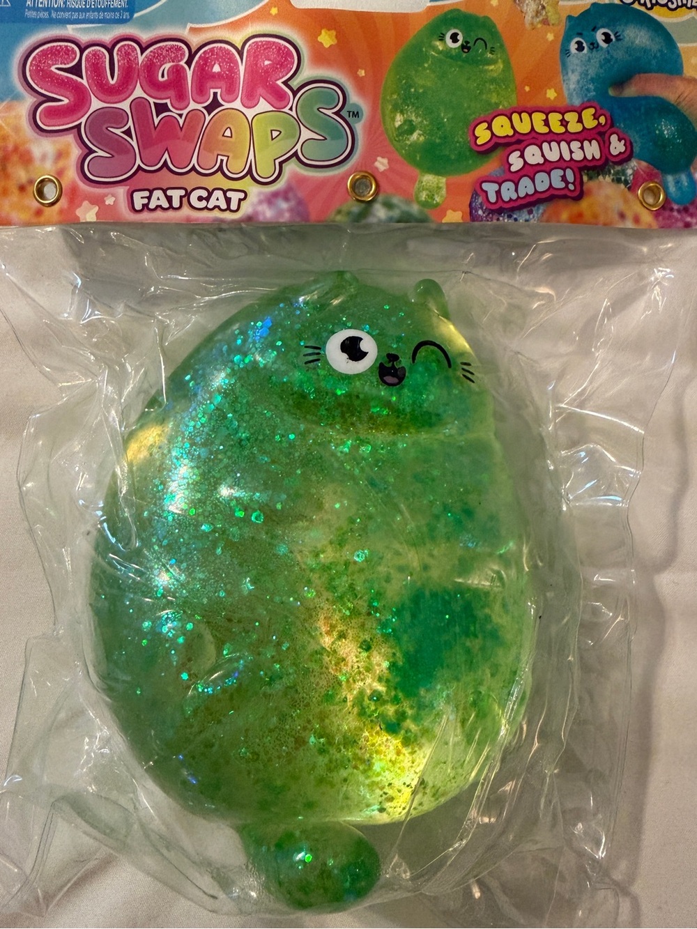 New ORB Sugar Swaps Green Glitter Fat Cat